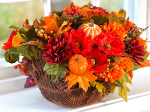Fall Extravaganza-Table Centerpiece-18"Lx20"Wx11H - Turkey Basket