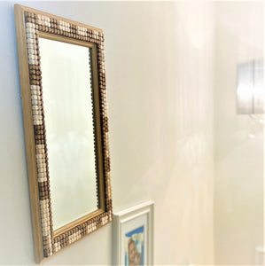 Rectangular Wall Mirror- Beaded Wall Mirror 29"L X 17.5 W