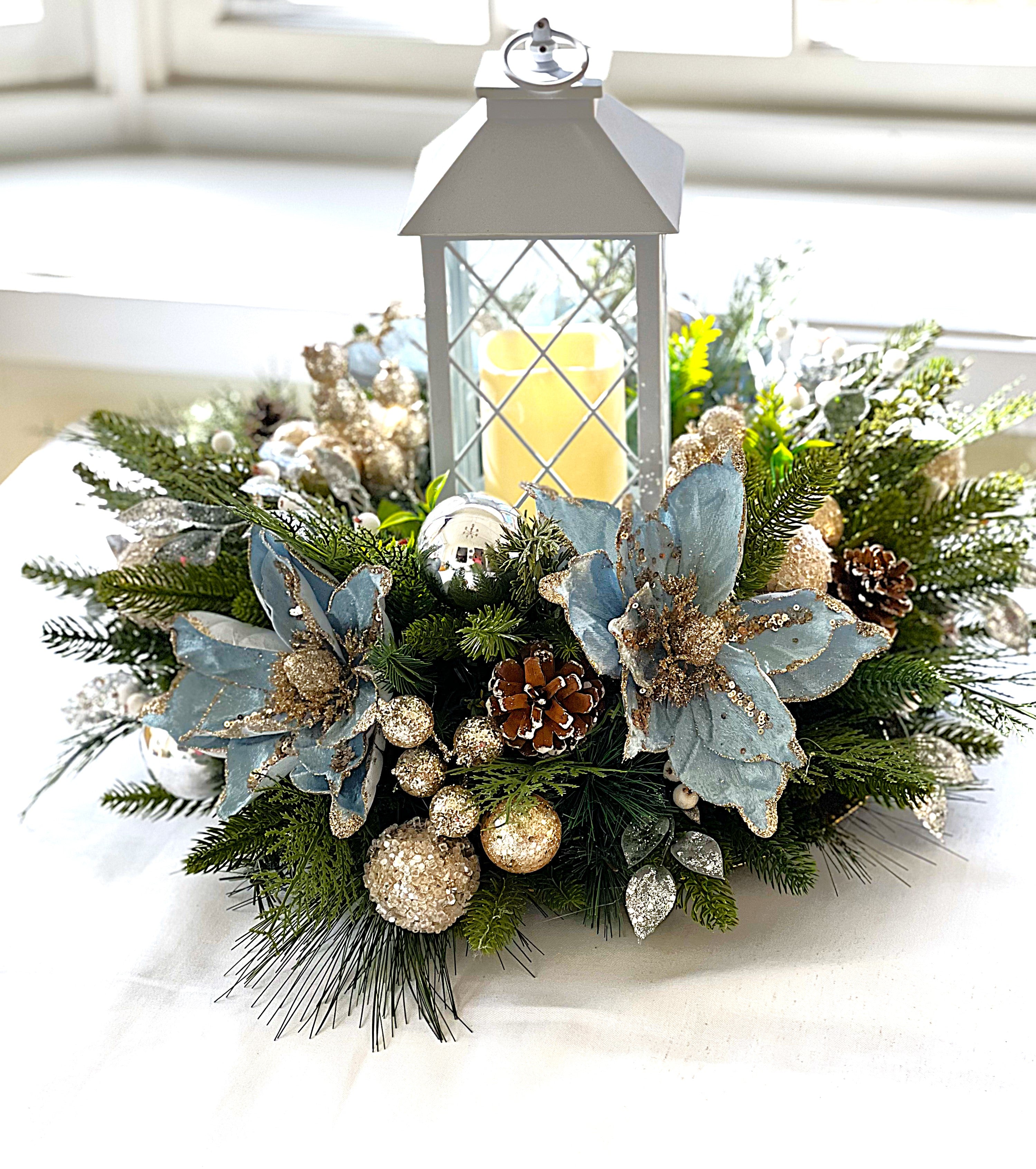 Enchanting LED Candle Lantern Centerpiece 22" X 16" H   With 12" Lantern
