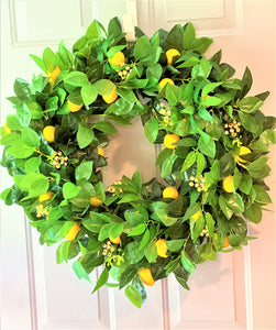 Lemon-Berry- Spring- Summer Wreath 26" Diameter