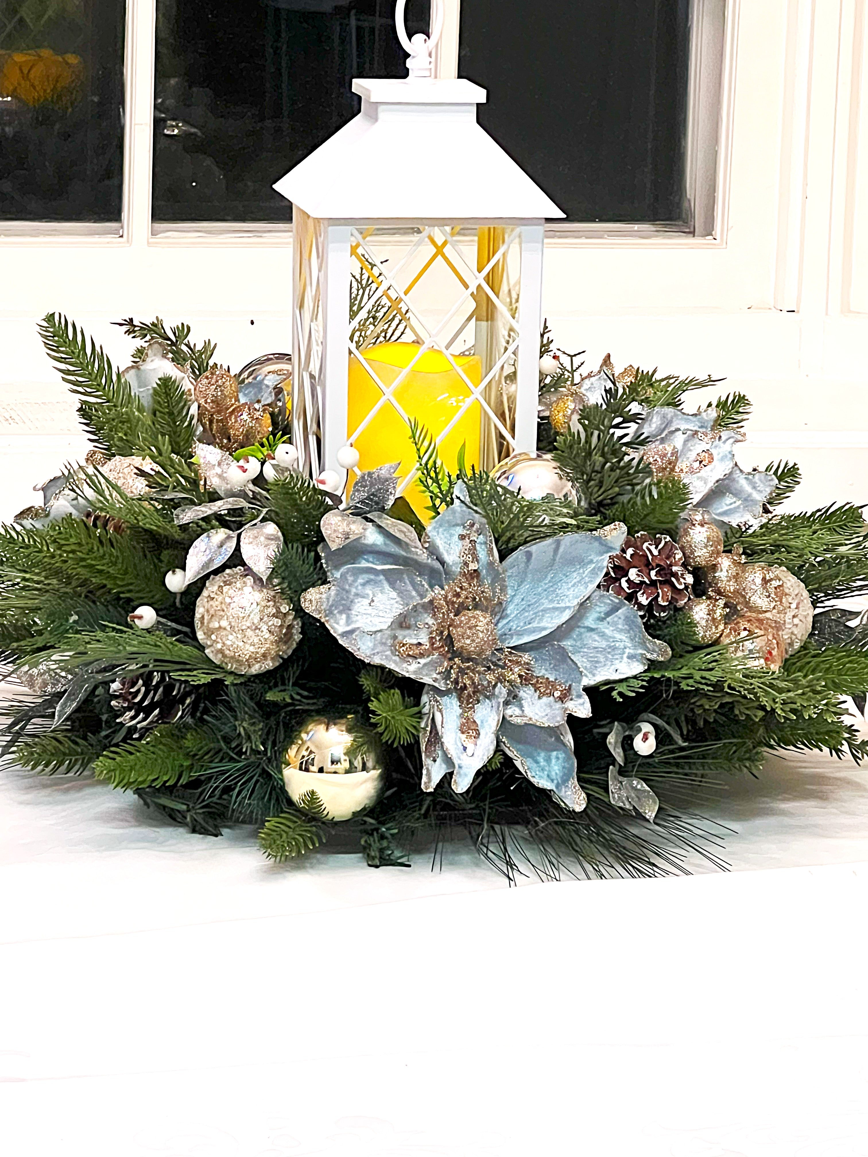 Enchanting LED Candle Lantern Centerpiece 22" X 16" H   With 12" Lantern