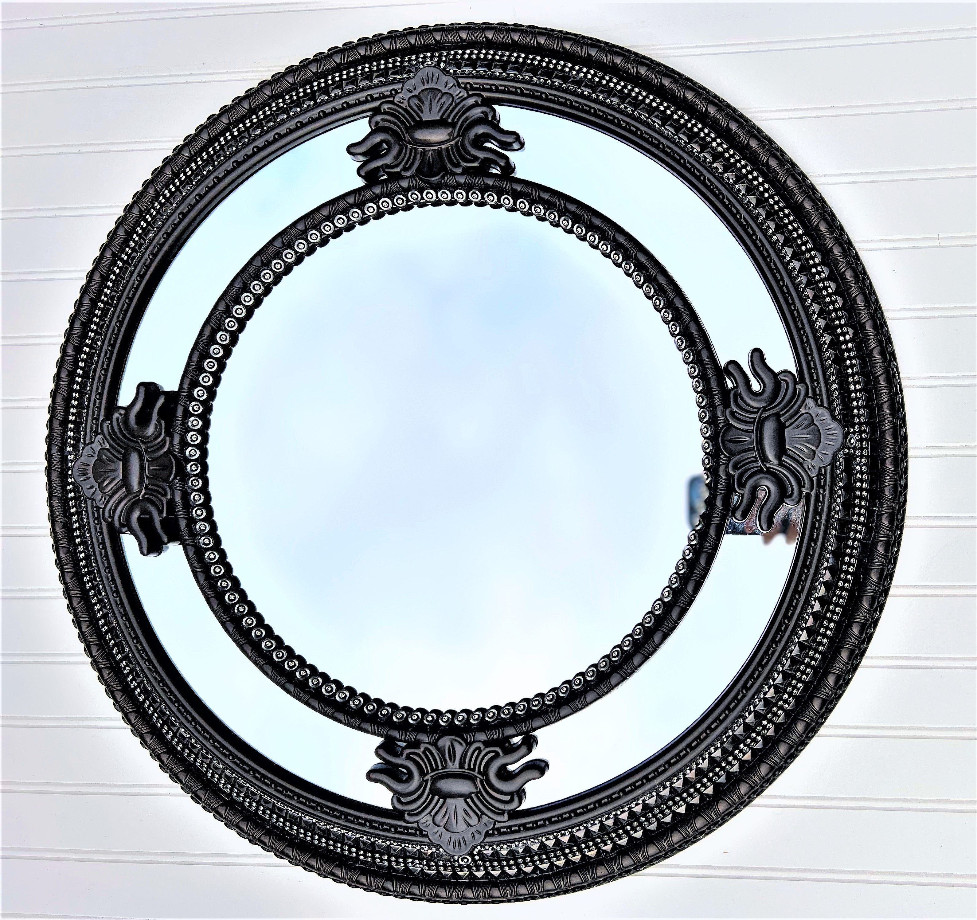 Classy Round Mirror, Wall Mirror, Home Décor, 26" Diameter with 15" Center Mirror