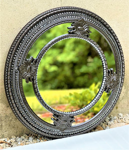 Classy Round Mirror, Wall Mirror, Home Décor, 26" Diameter with 15" Center Mirror