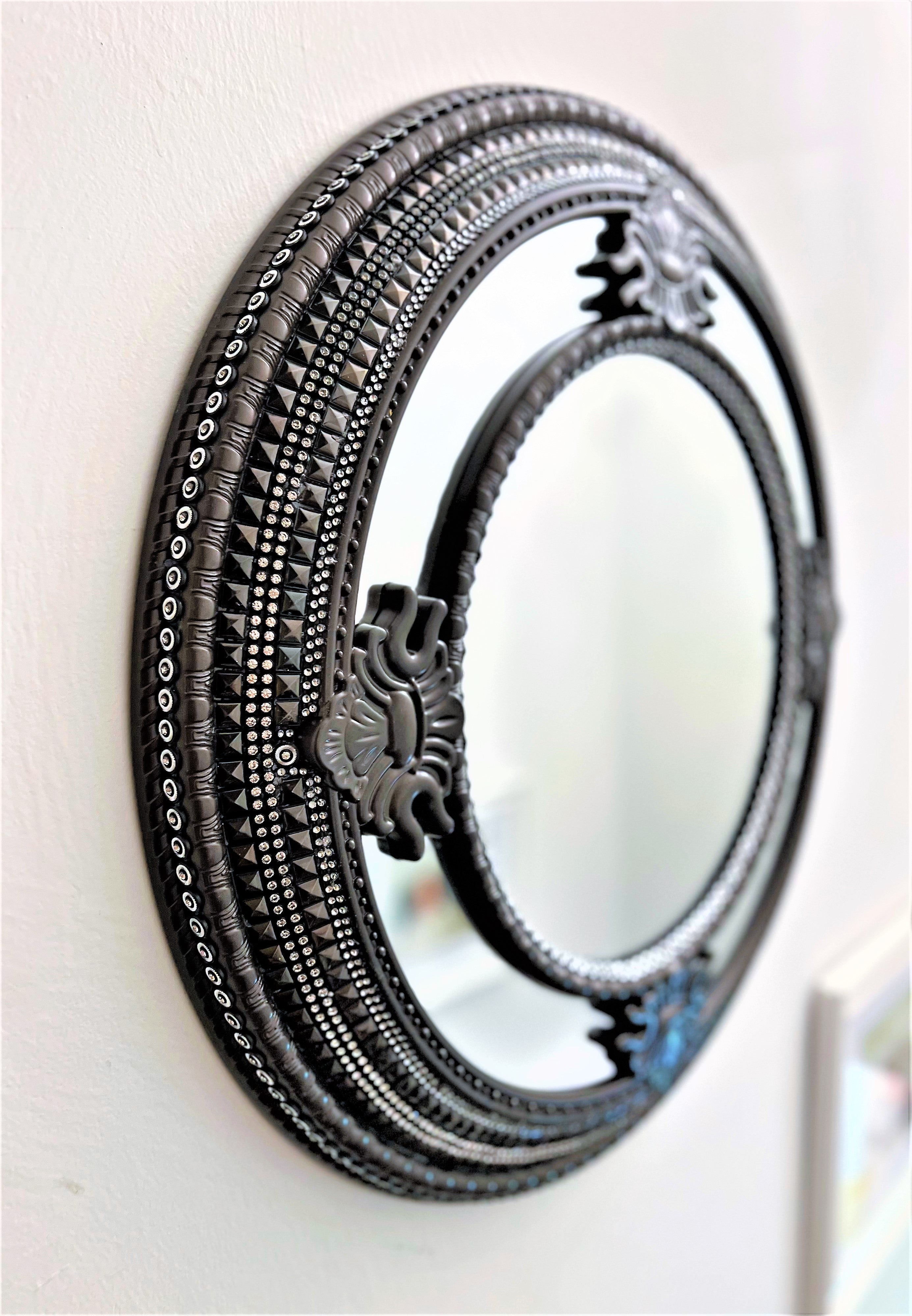 Classy Round Mirror, Wall Mirror, Home Décor, 26" Diameter with 15" Center Mirror