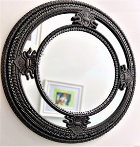 Classy Round Mirror, Wall Mirror, Home Décor, 26" Diameter with 15" Center Mirror
