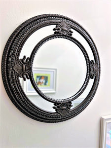 Classy Round Mirror, Wall Mirror, Home Décor, 26" Diameter with 15" Center Mirror