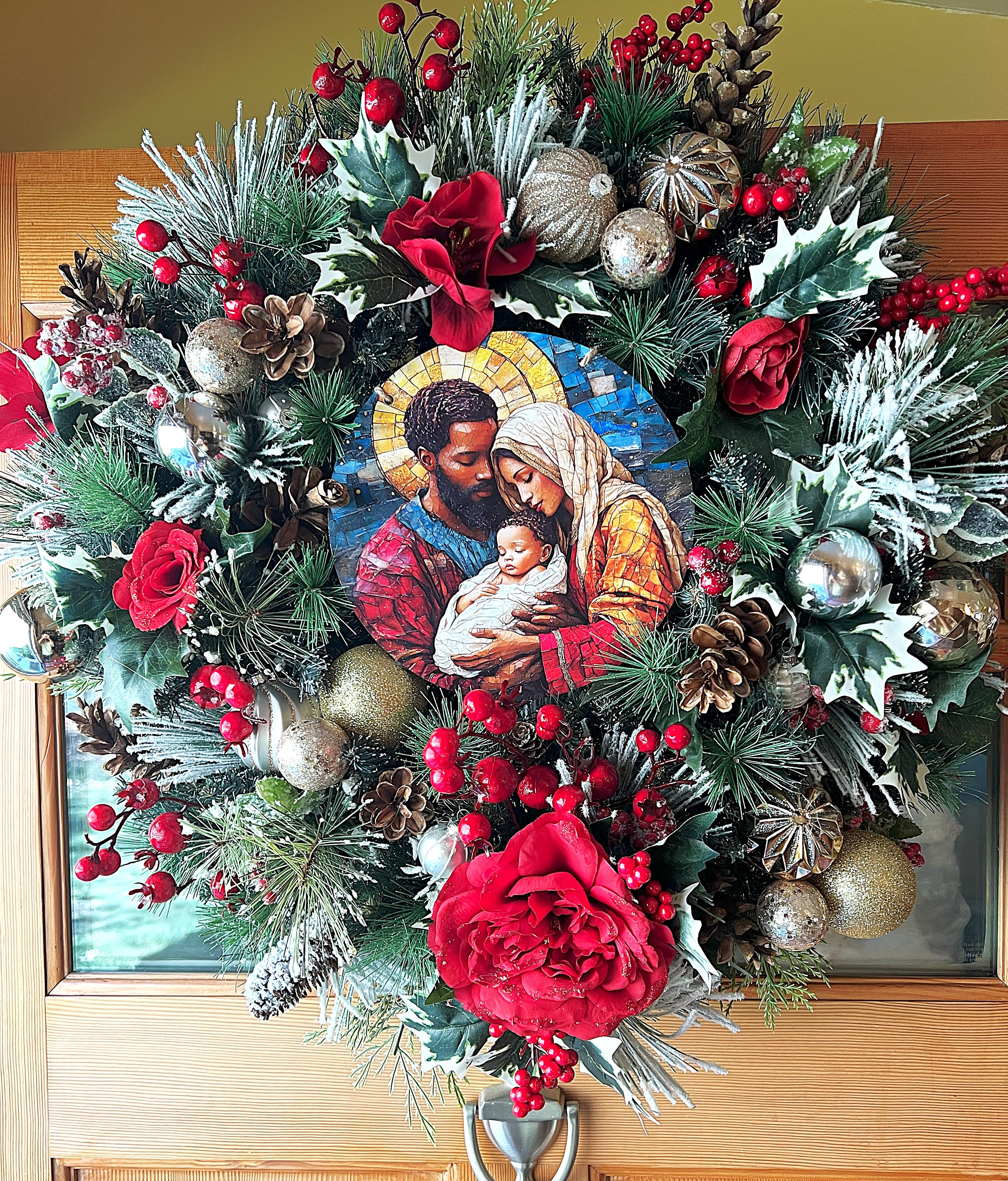 Holiday Wreath- Christmas Wreath- 25" Diameter