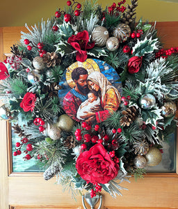 Holiday Wreath- Christmas Wreath- 25" Diameter