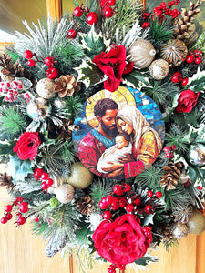Holiday Wreath- Christmas Wreath- 25" Diameter
