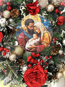 Holiday Wreath- Christmas Wreath- 25" Diameter