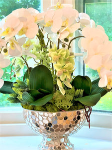 Home Décor, Exotic & Graceful Orchid Centerpiece, 22"H X 24W X8 " Vase