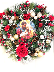 Holiday Wreath- Christmas Wreath- 25" Diameter
