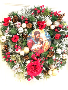 Holiday Wreath- Christmas Wreath- 25" Diameter