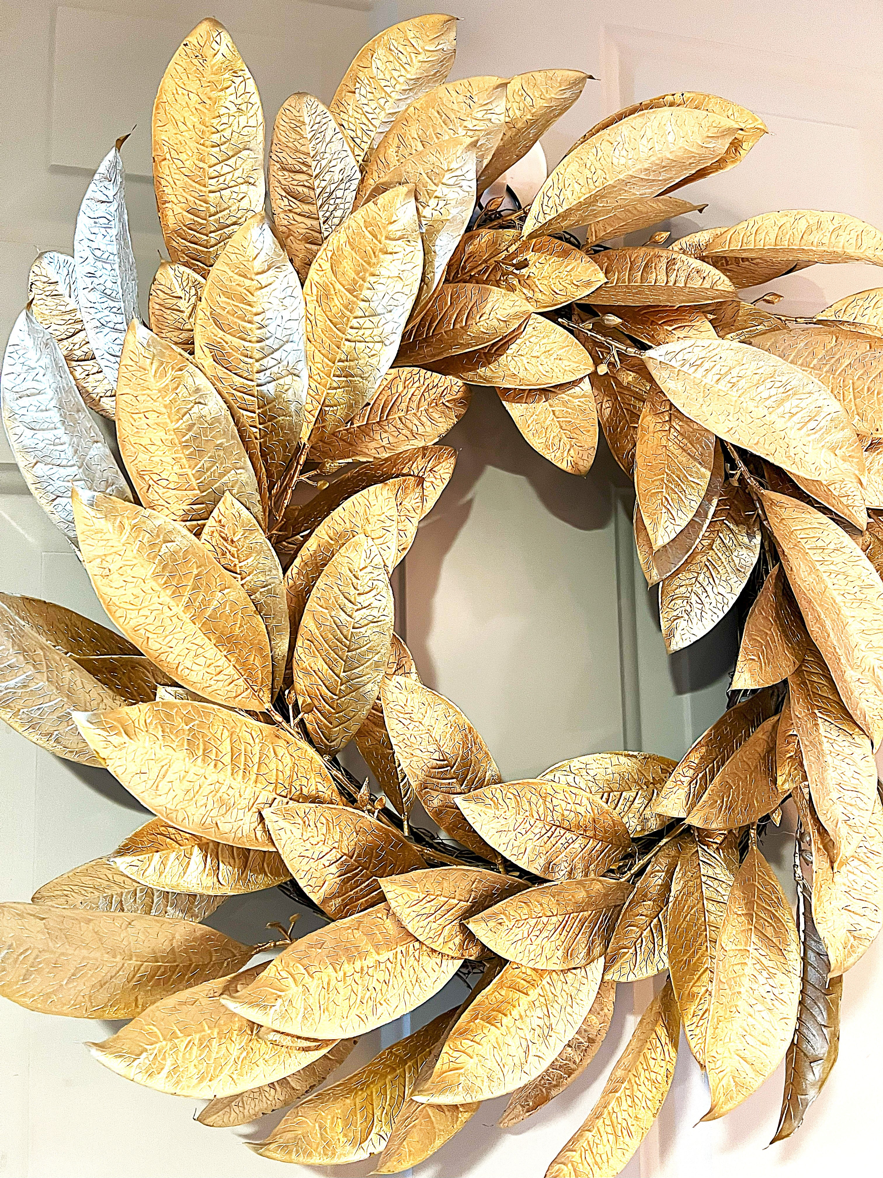 4 Seasons Wreath- Gold Magnolia Wreath- Home Decor 22" Diameter