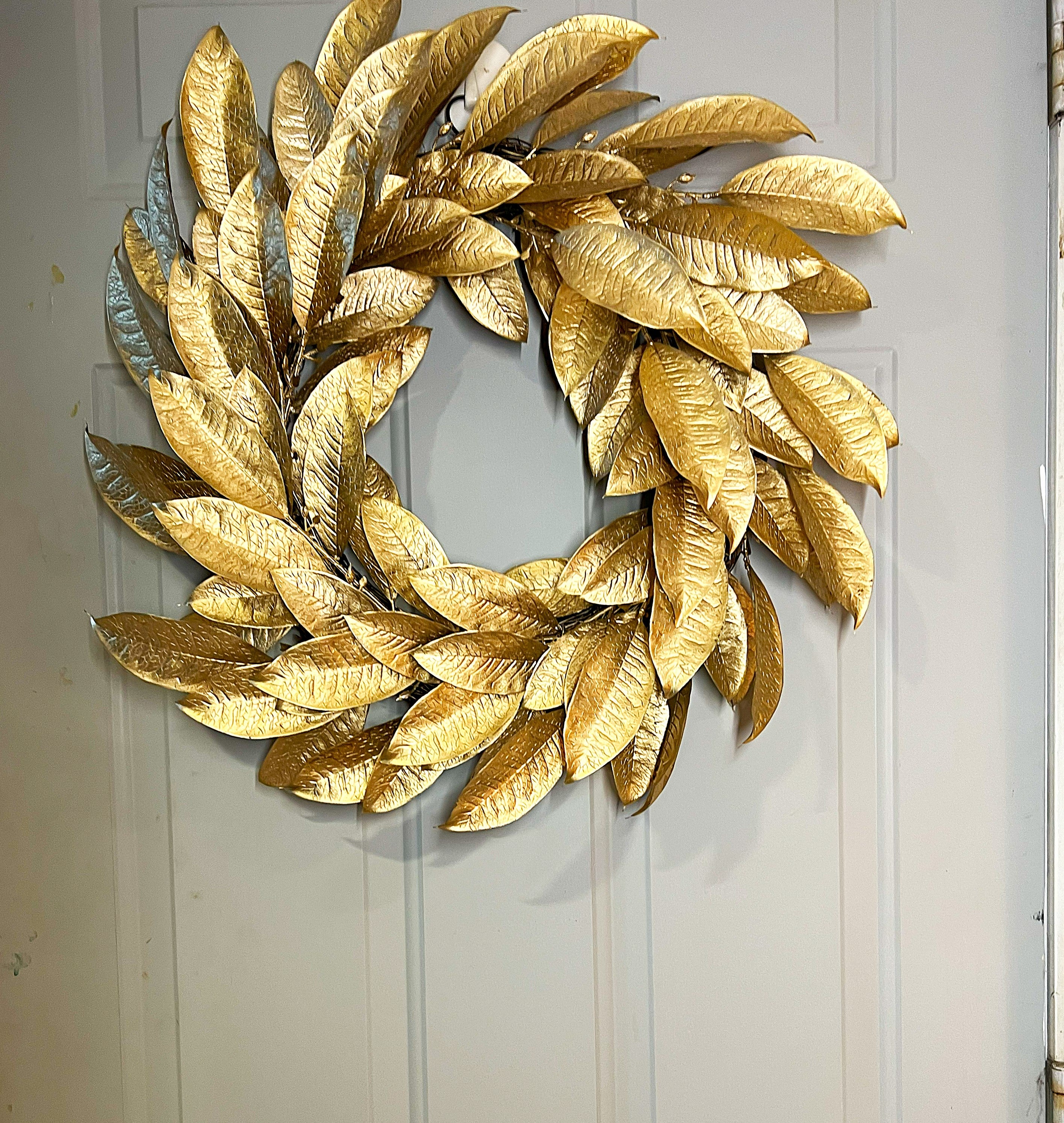 4 Seasons Wreath- Gold Magnolia Wreath- Home Decor 22" Diameter