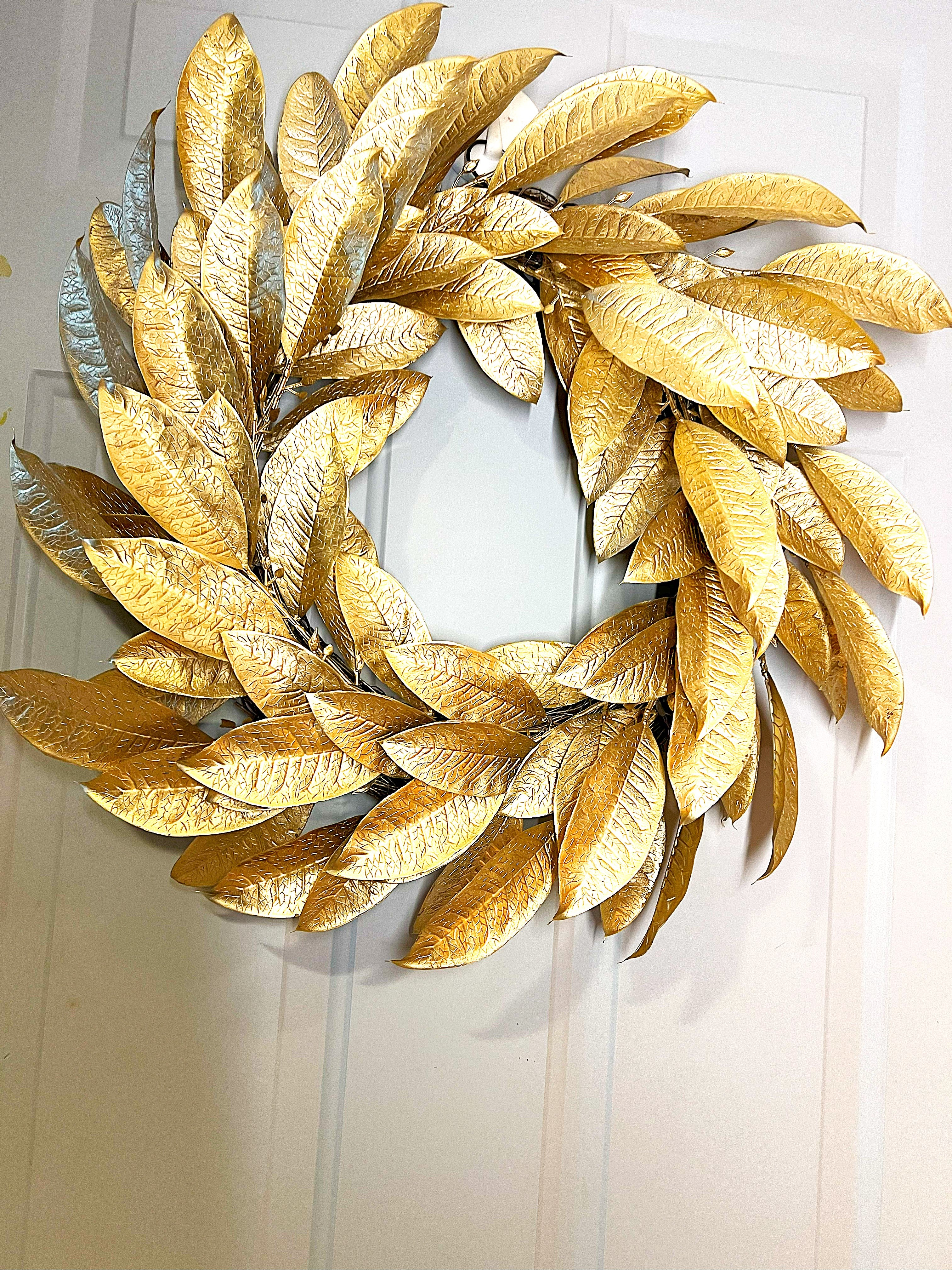 4 Seasons Wreath- Gold Magnolia Wreath- Home Decor 22" Diameter