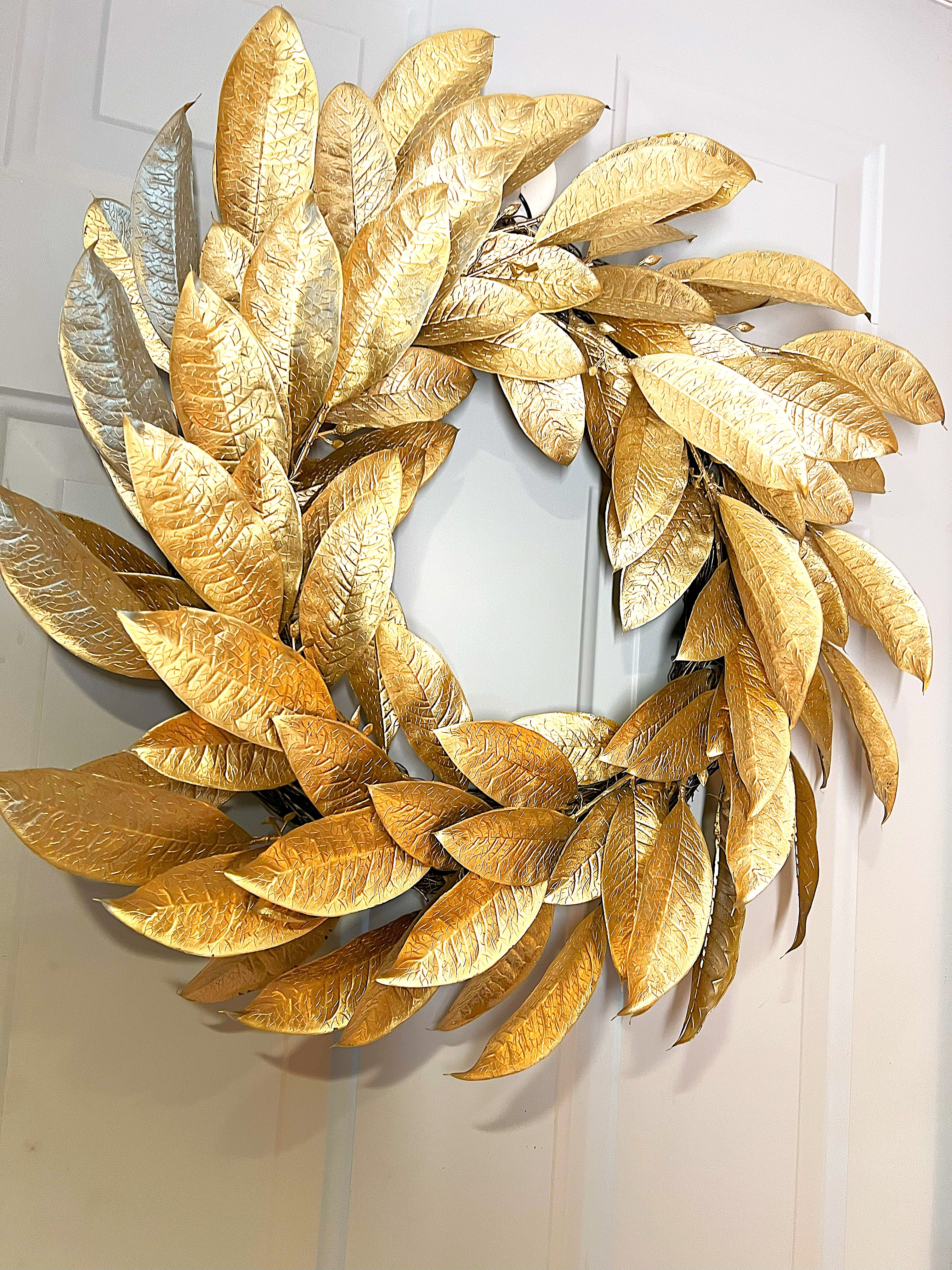4 Seasons Wreath- Gold Magnolia Wreath- Home Decor 22" Diameter