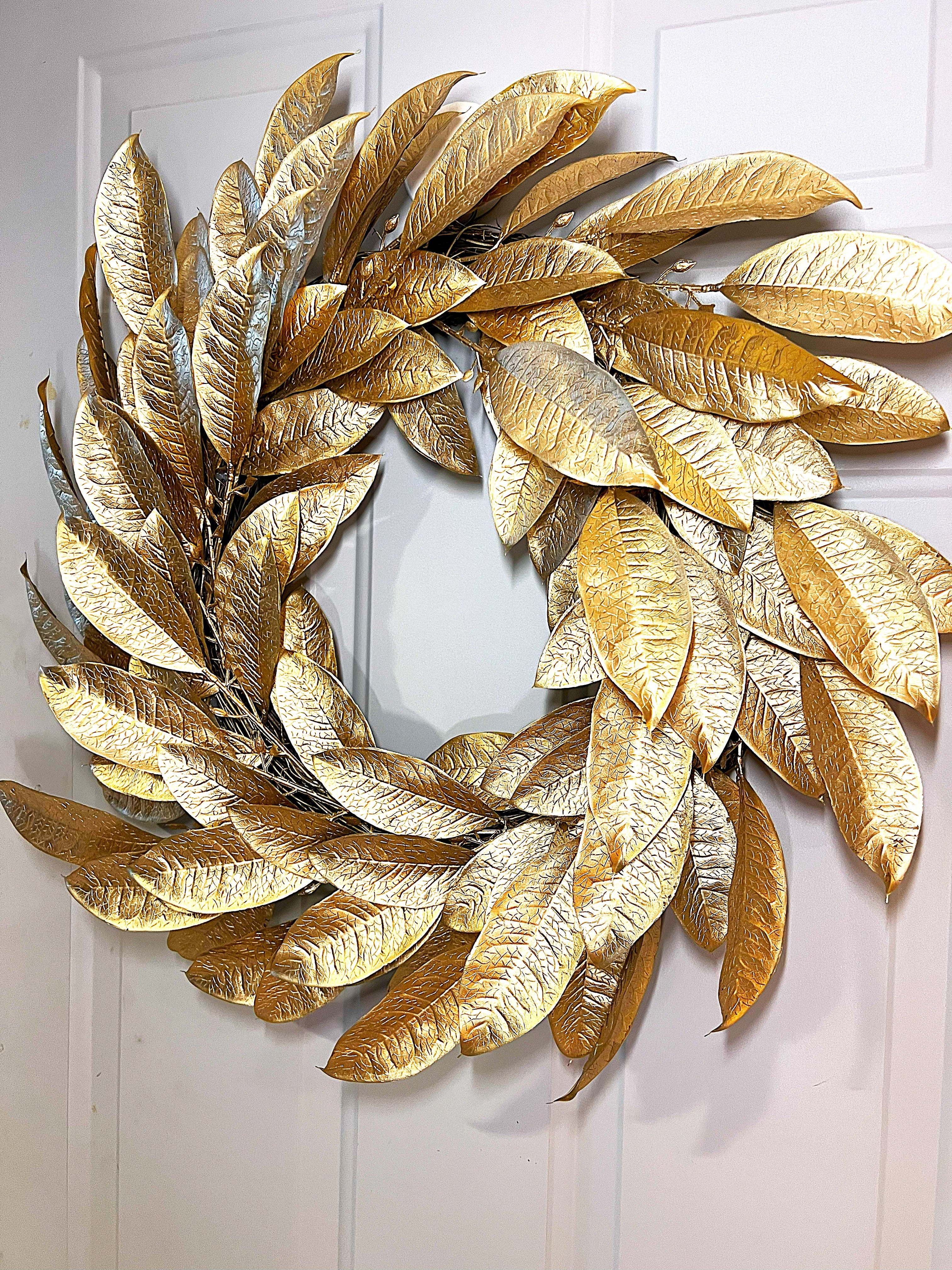 4 Seasons Wreath- Gold Magnolia Wreath- Home Decor 22" Diameter