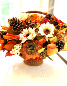 Sunflower Fall Centerpiece, Table Décor, Thanksgiving 18"W X 15"H