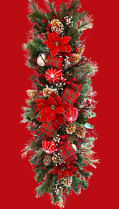 Christmas Swag, Teardrop Christmas Swag, 44"L X 17W"X 8H