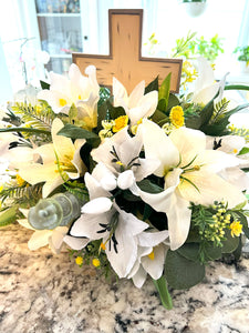 Easter Centerpiece- 20" Diameter X 15" With Cross