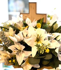 Easter Centerpiece- 20" Diameter X 15" With Cross