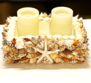 SeaShell Candle holder 11" L X 7"W X 4" H