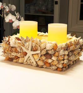 SeaShell Candle holder 11" L X 7"W X 4" H