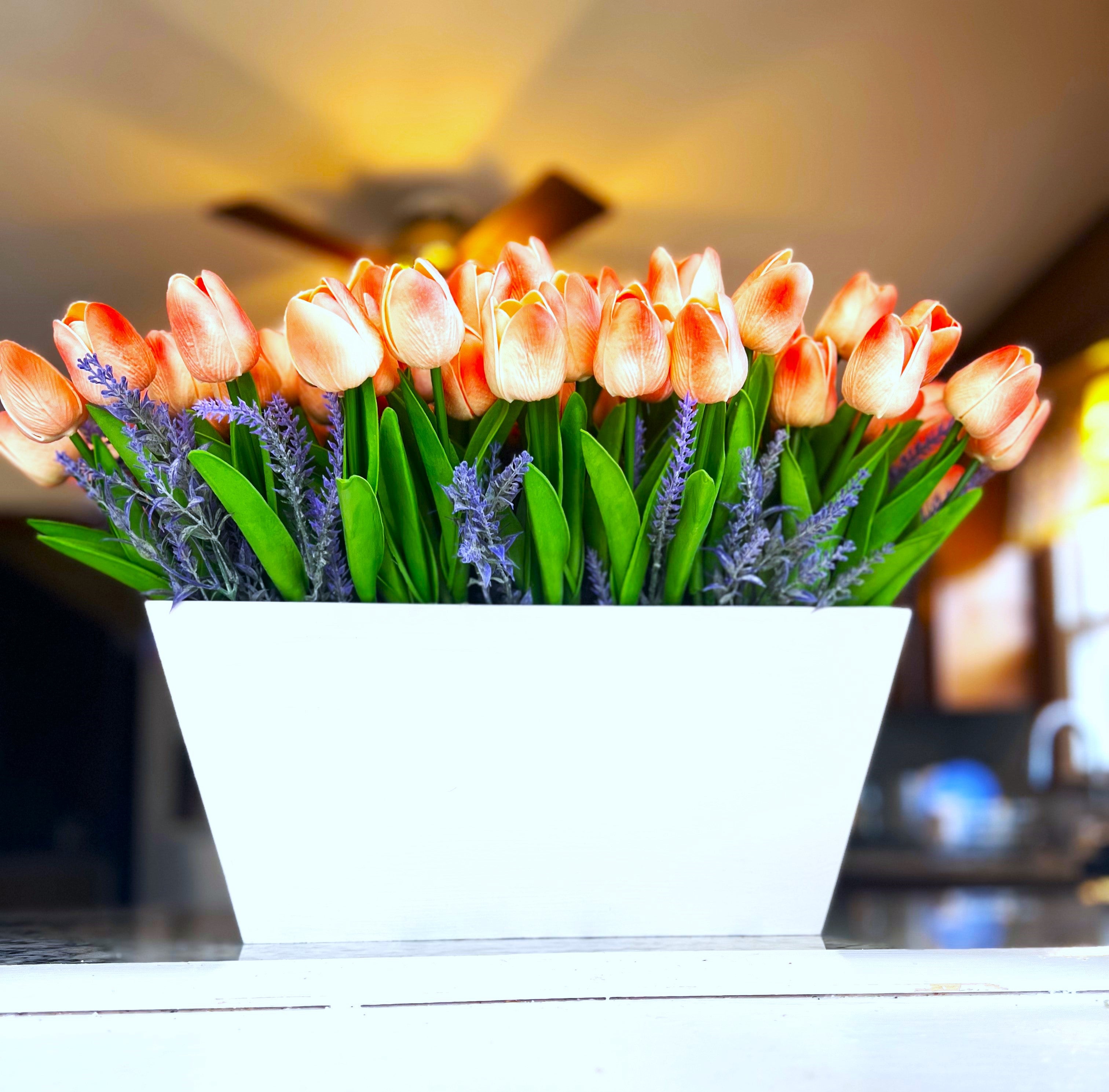 Tulips Centerpiece, 22"L X 14" W