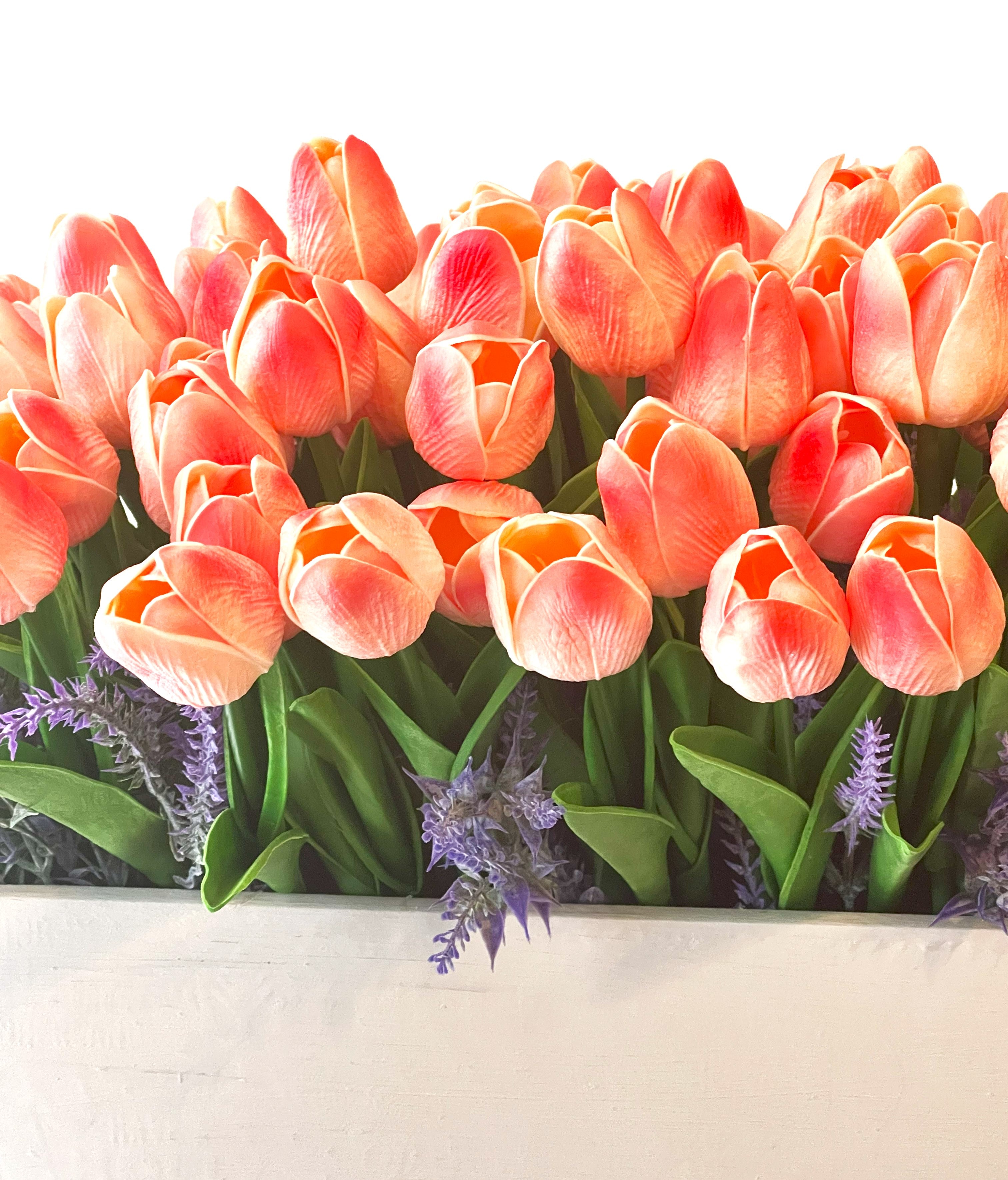 Tulips Centerpiece, 22"L X 14" W