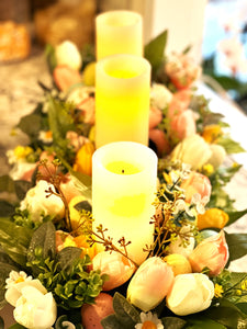 Easter  Candle Centerpiece, 24"L X 1 2"W X 10" H