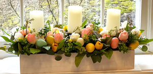 Easter  Candle Centerpiece, 24"L X 1 2"W X 10" H