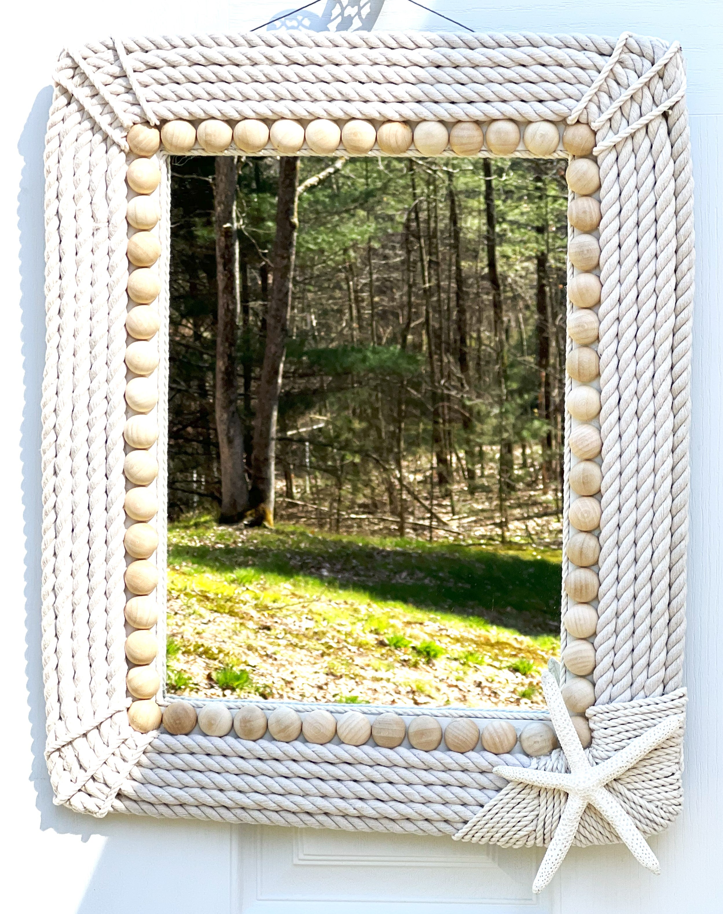 Coastal Haven Mirror- Home Decor-21" L X 17" W Reflecting 15X11 Mirror Glass