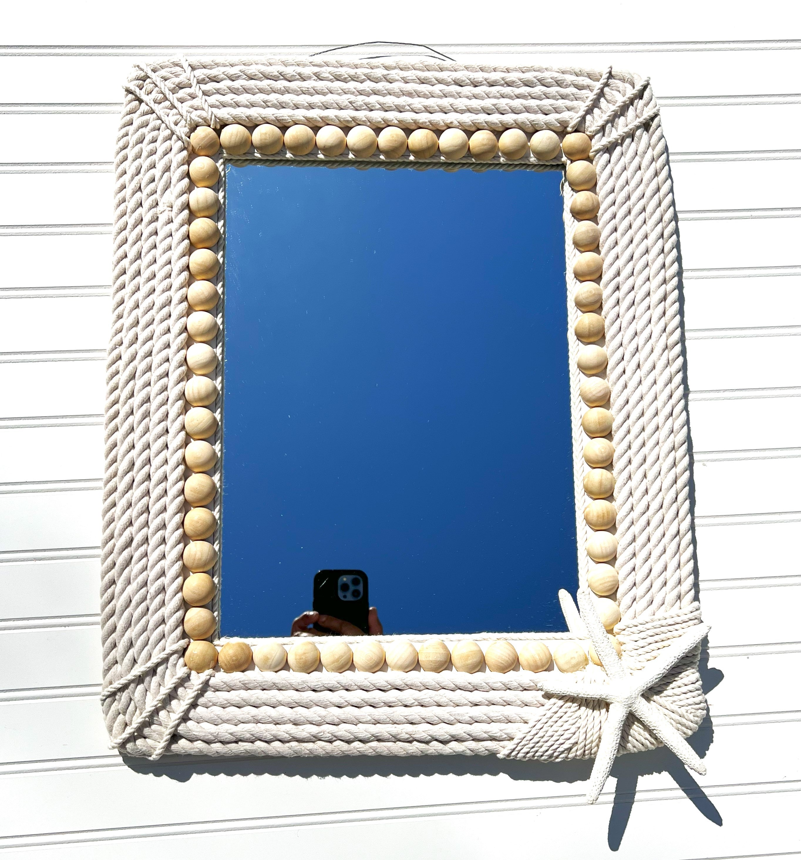 Coastal Haven Mirror- Home Decor-21" L X 17" W Reflecting 15X11 Mirror Glass