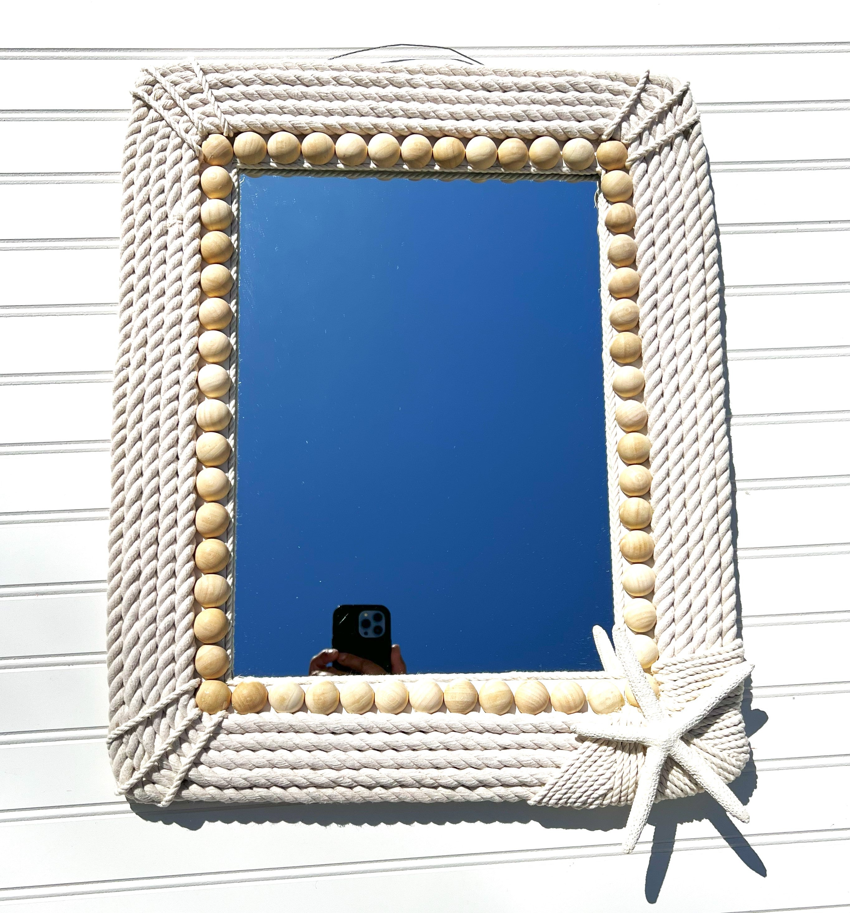 Coastal Haven Mirror- Home Decor-21" L X 17" W Reflecting 15X11 Mirror Glass