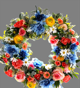 Spring/Summer  Wreath-25 Inches Diameter