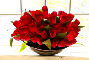 Tulip Centerpiece, Home decor, 24"L X 13"H X 16"W