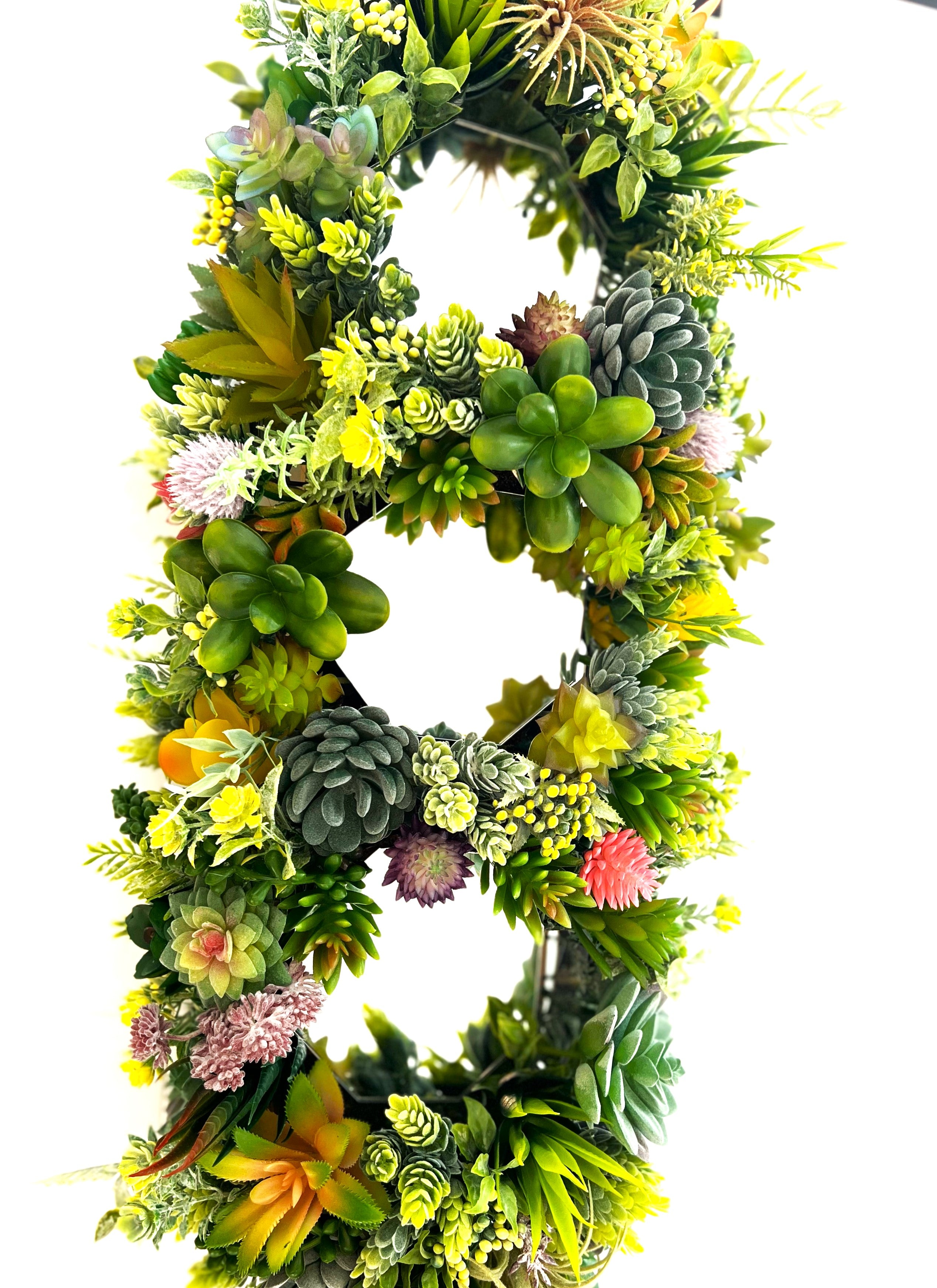 Succulent Glow- Tri-Candle Centerpiece- Home Decor 30" Long X 11" Wide