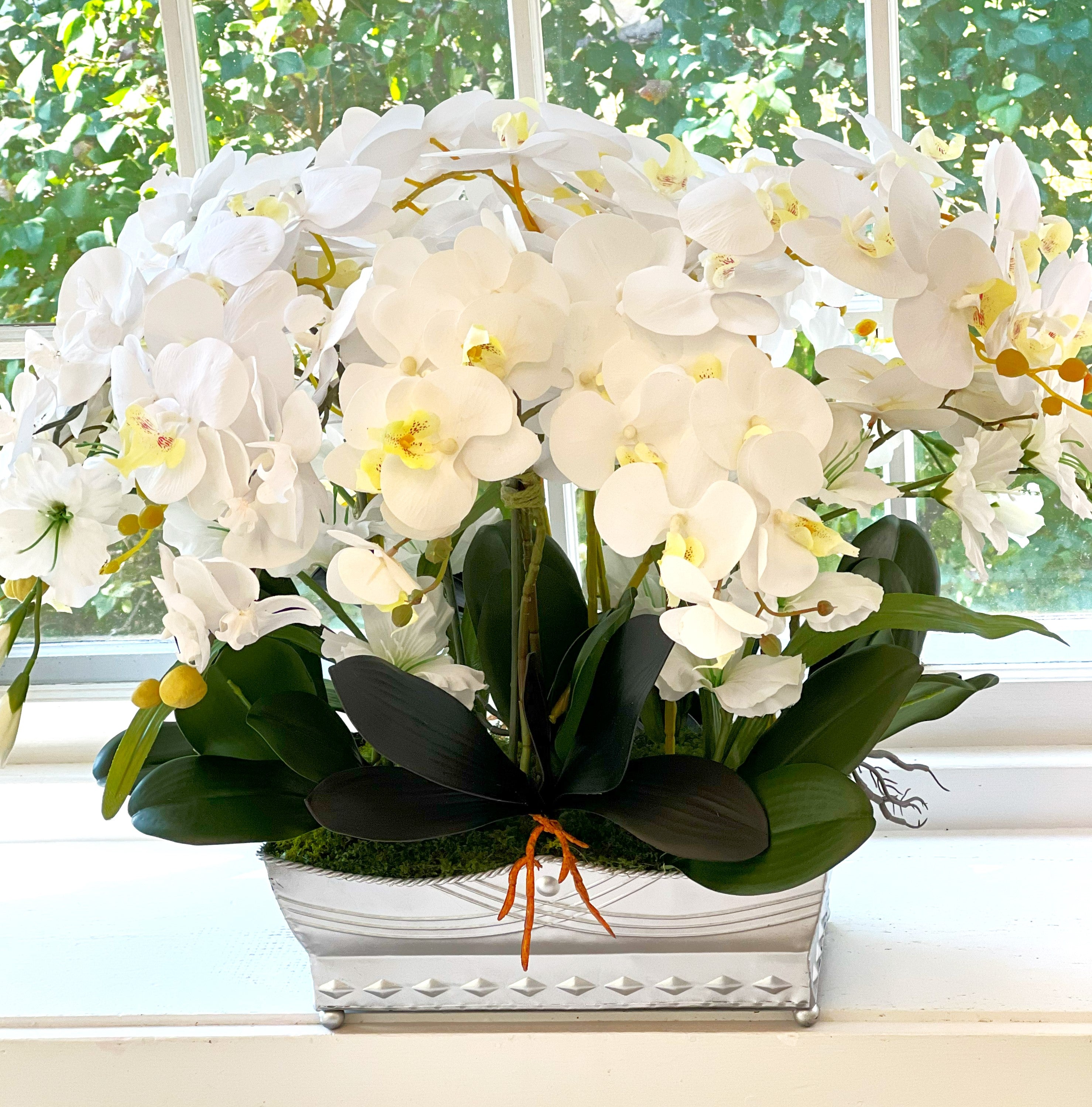 Large Orchid Centerpiece, 21" LX 30" W