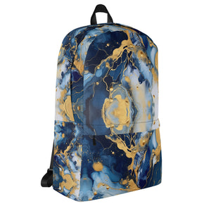 Backpack, Blue/Gold Backpack, Adults and Children, Gift, Back to School