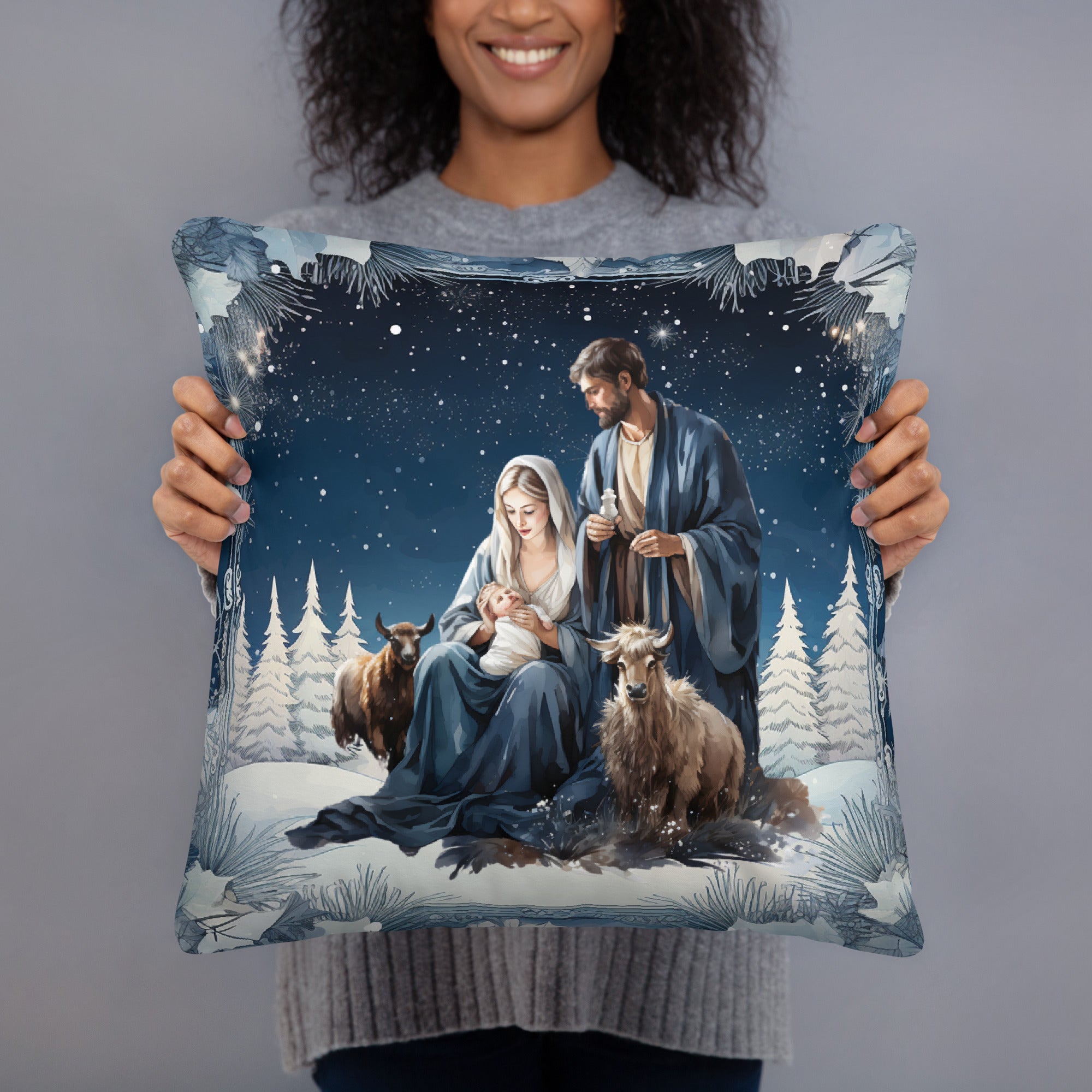 Basic Pillow, Christmas Pillow Decor- Design on Front & Back Pilow