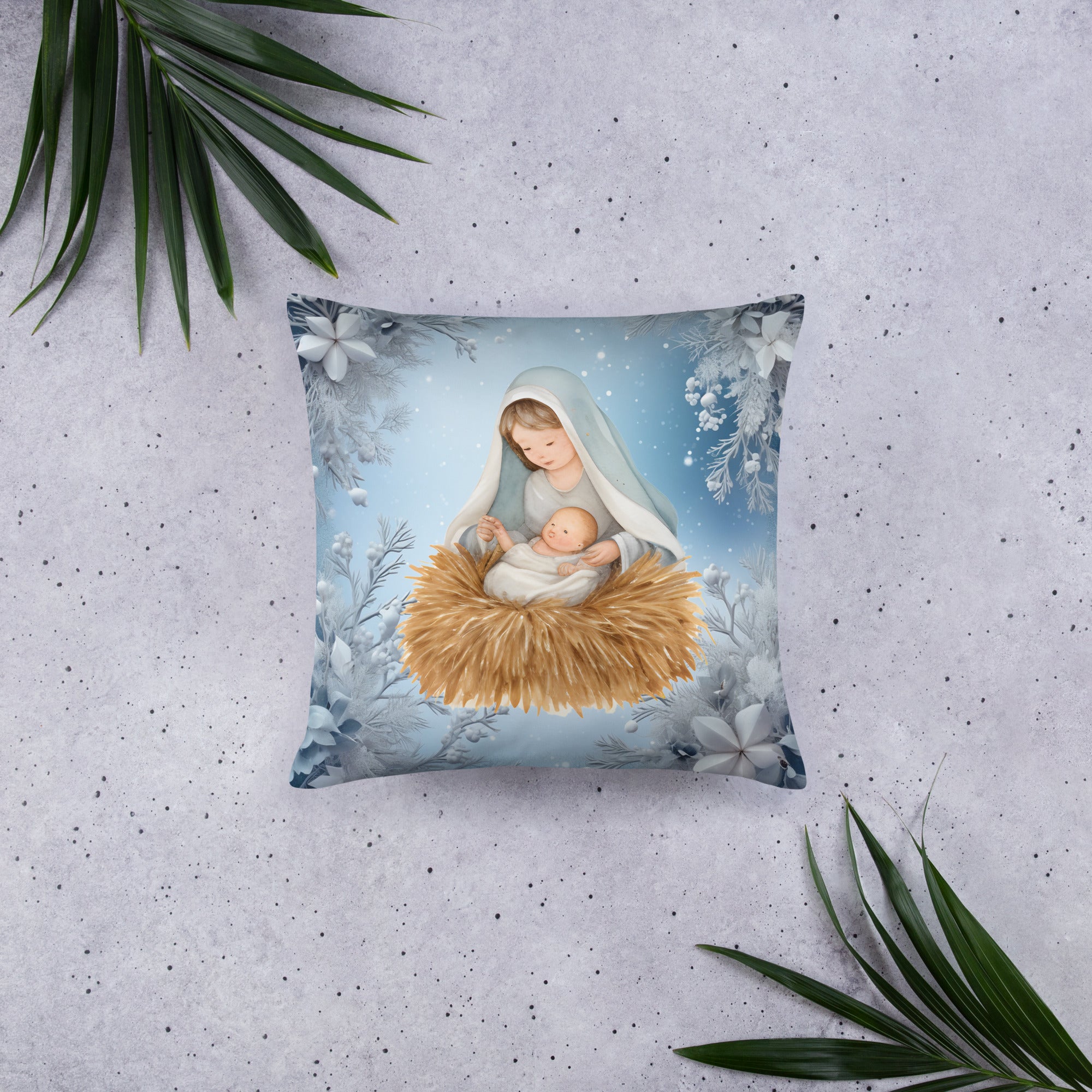 Basic Pillow, Christmas Pillow Decor- Religious Home Xmas Decor 18X18- 20X20 -22X22
