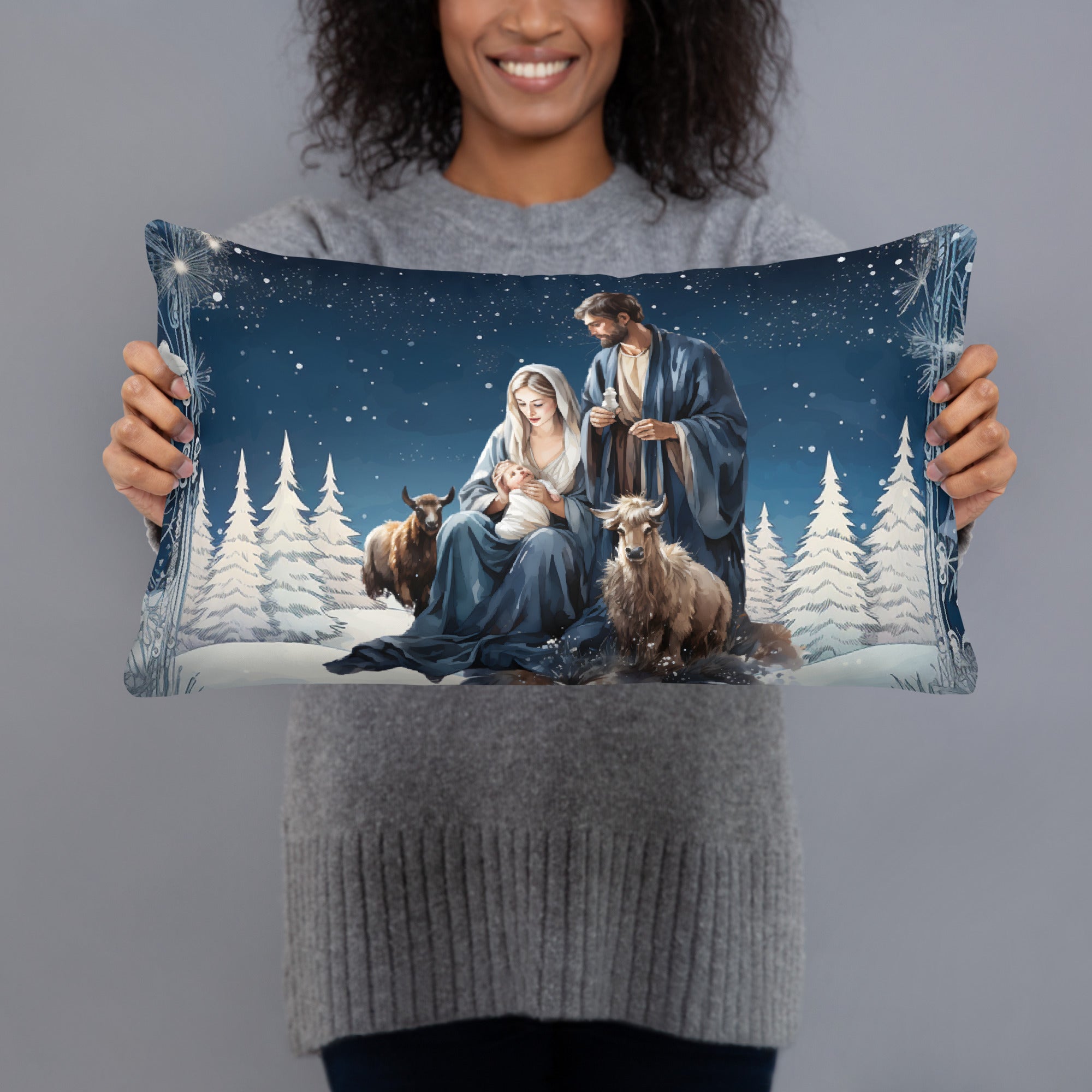 Basic Pillow, Christmas Pillow Decor- Design on Front & Back Pilow