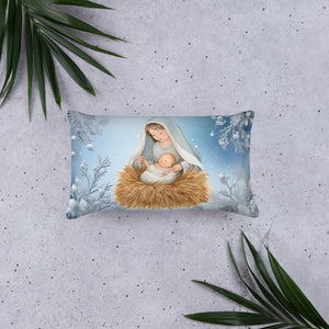 Basic Pillow, Christmas Pillow Decor- Religious Home Xmas Decor 18X18- 20X20 -22X22