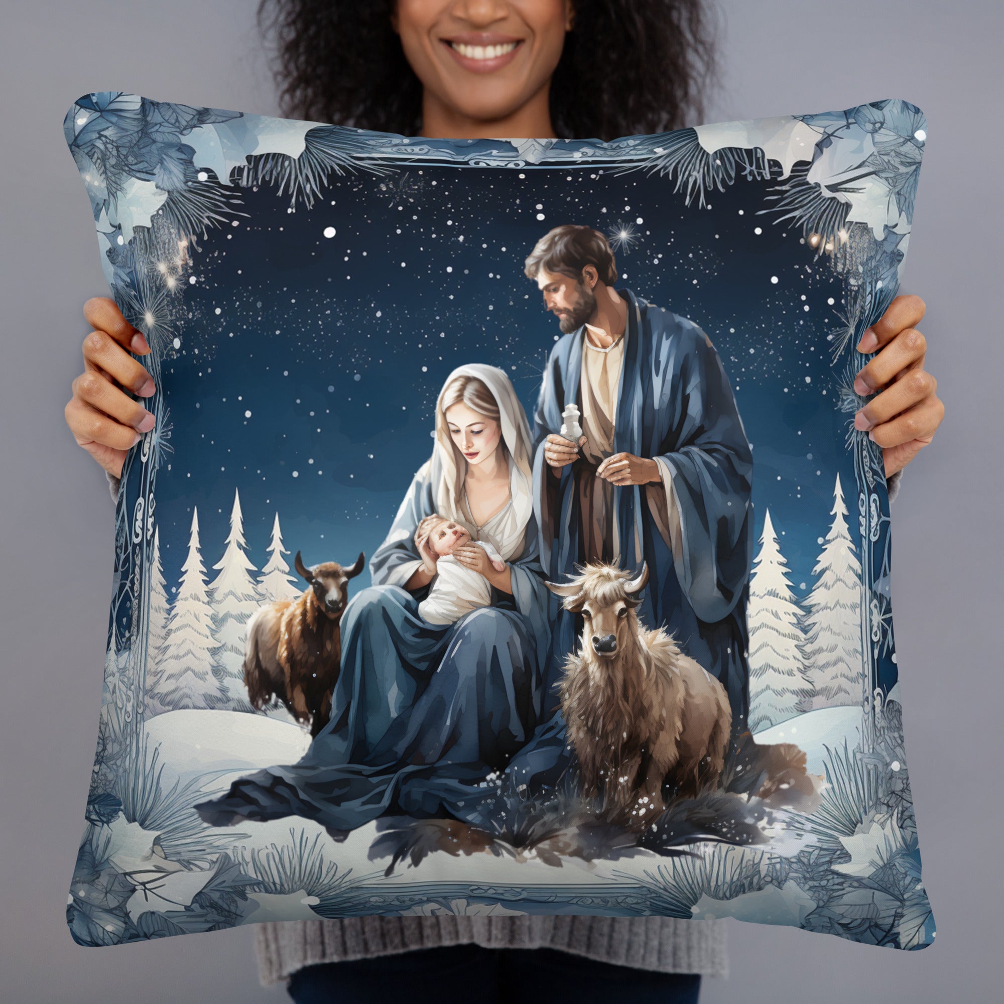 Basic Pillow, Christmas Pillow Decor- Design on Front & Back Pilow