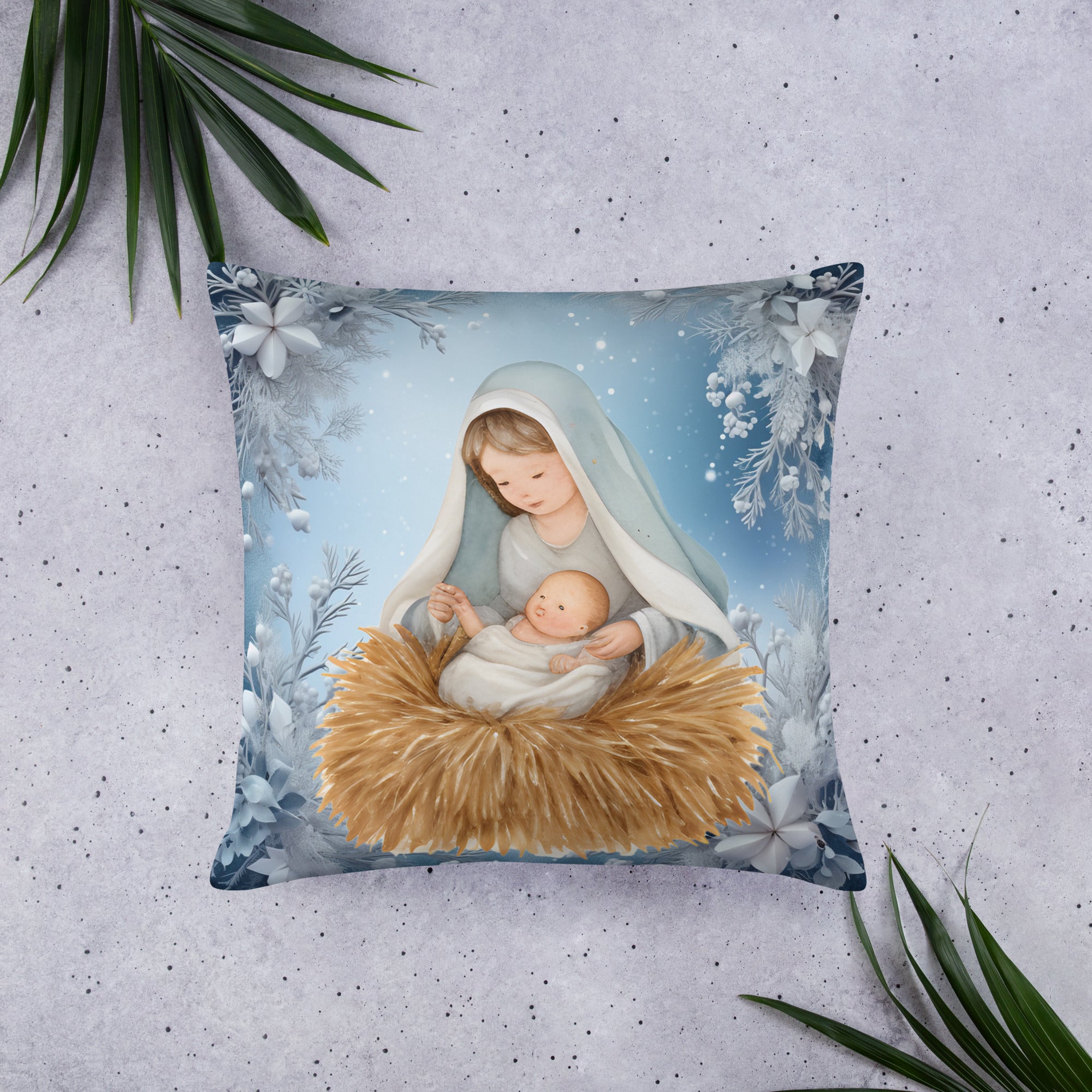Basic Pillow, Christmas Pillow Decor- Religious Home Xmas Decor 18X18- 20X20 -22X22