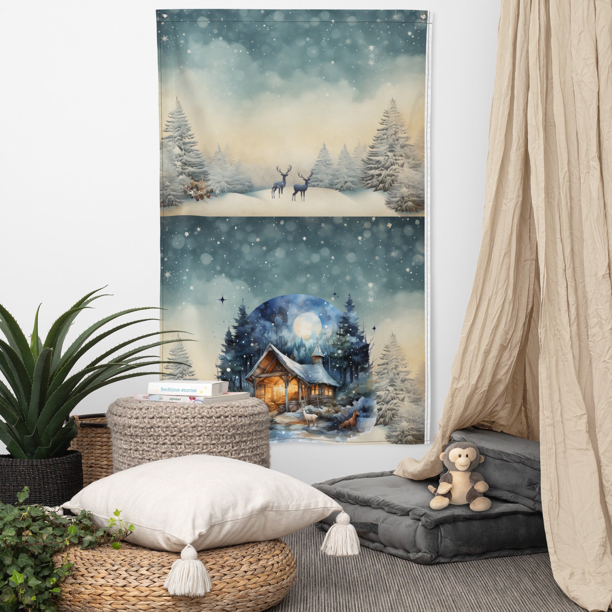 Flag- Holiday Decor,  Christmas Gift, Dorm Decor 34 1/2 X 56 Inches