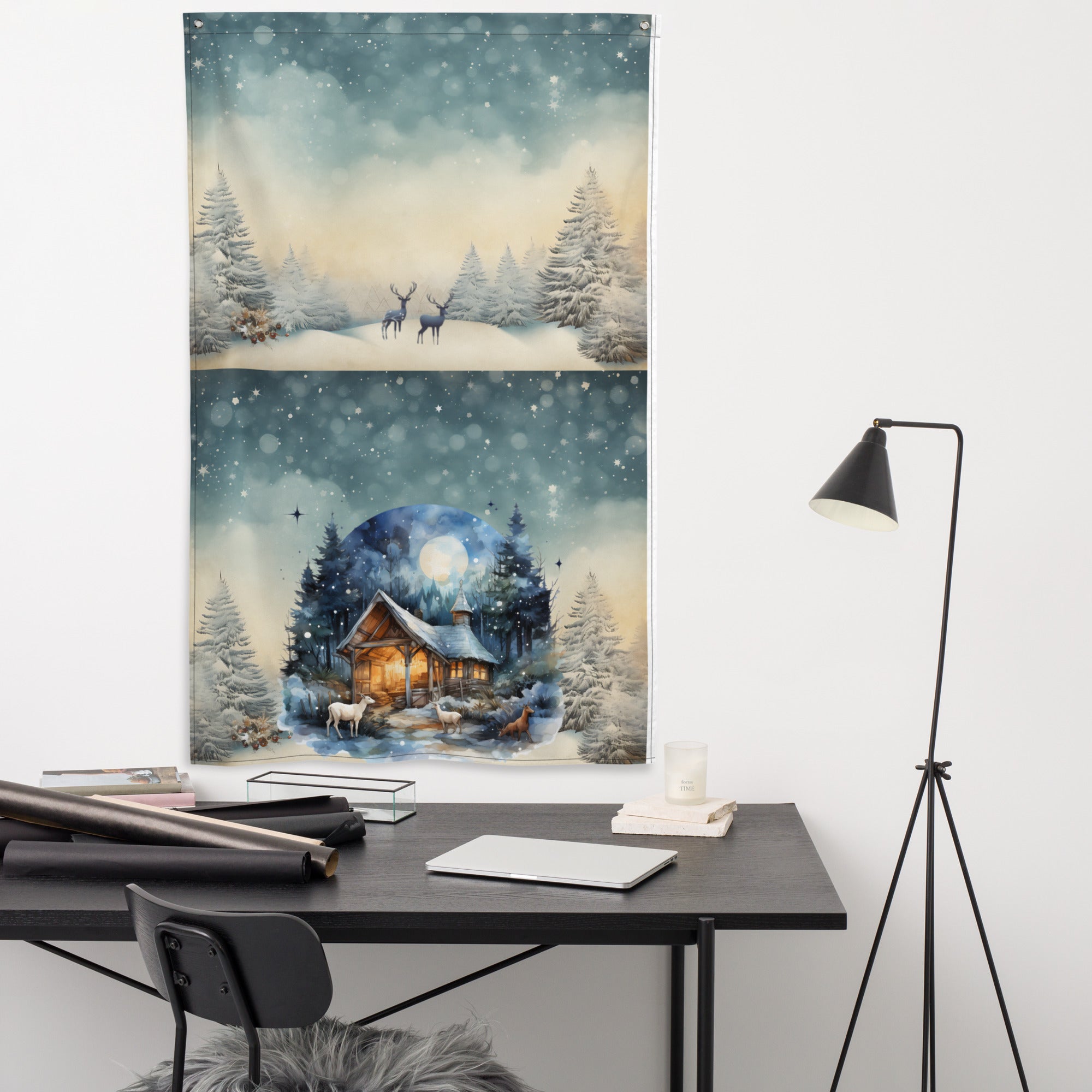 Flag- Holiday Decor,  Christmas Gift, Dorm Decor 34 1/2 X 56 Inches