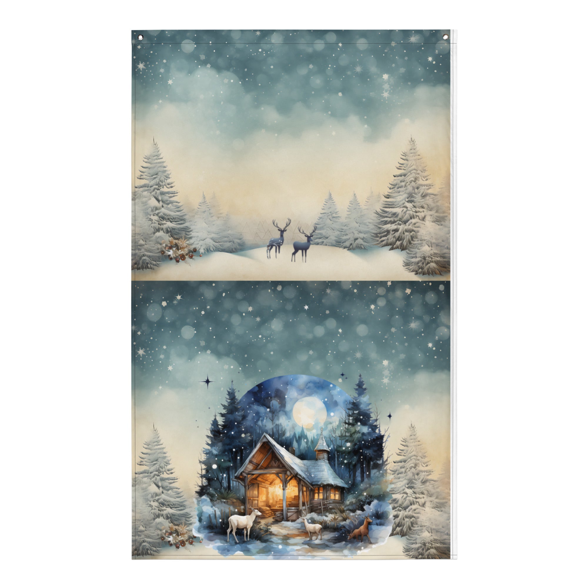 Flag- Holiday Decor,  Christmas Gift, Dorm Decor 34 1/2 X 56 Inches