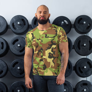 All-Over Print Men's Athletic T-shirt, Military T Shirt